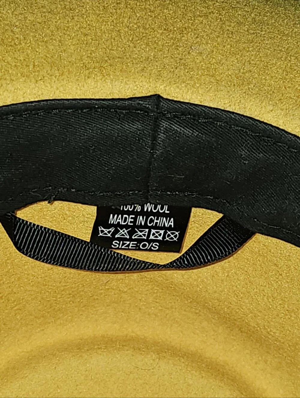 Urban Outfitters (UO) Flat Brim Wool Fedora Hat in Mustard Yellow